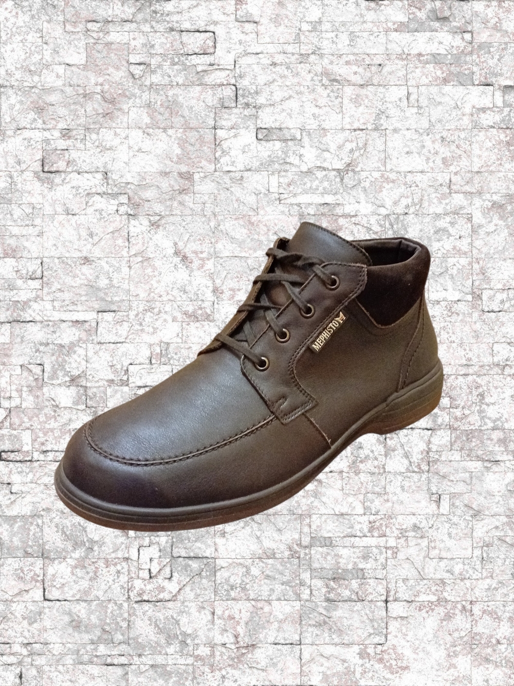 Men's Brown Lace-Up Casual Ankle Shoes - Mephisto